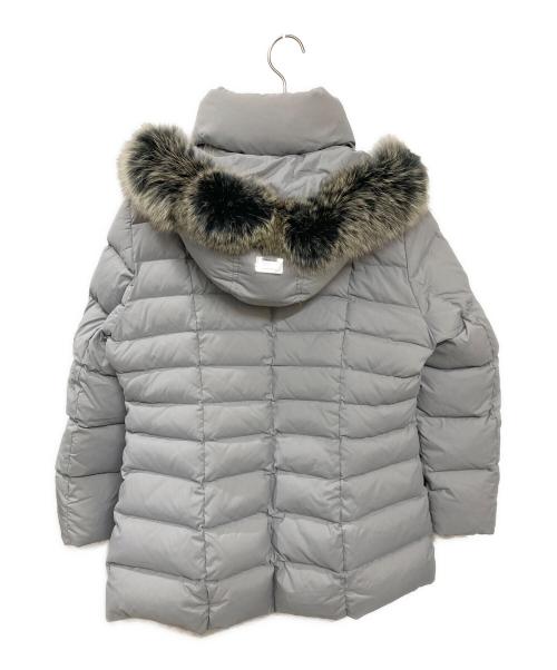 JEAN LOUIS SCHERRER（ジャンルイ シェレル）JEAN LOUIS SCHERRER (ジャンルイ シェレル) ブルーフォックスファー付きダウンコート グレー サイズ:Lの古着・服飾アイテム