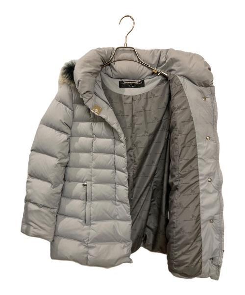 JEAN LOUIS SCHERRER（ジャンルイ シェレル）JEAN LOUIS SCHERRER (ジャンルイ シェレル) ブルーフォックスファー付きダウンコート グレー サイズ:Lの古着・服飾アイテム