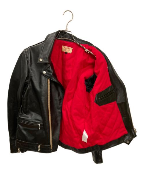 Simons（シモンズ）SIMONS (シモンズ) 茶芯ダブルライダースジャケット ブラック サイズ:Lの古着・服飾アイテム