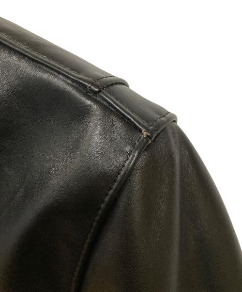 Simons（シモンズ）SIMONS (シモンズ) 茶芯ダブルライダースジャケット ブラック サイズ:Lの古着・服飾アイテム