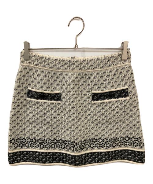 CHANEL（シャネル）CHANEL (シャネル) モヘヤシルクカシミヤニットスカート アイボリー サイズ:40の古着・服飾アイテム