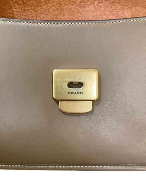 COACH（コーチ）COACH (コーチ) ローグ トップ ハンドル カラーブロック / レザーショルダーバッグ ブラウンの古着・服飾アイテム