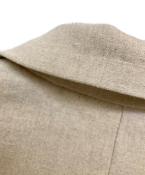 journal standard L'essage（ジャーナルスタンダード レサージュ）journal standard L'essage (ジャーナルスタンダード レサージュ) リネンストレッチハーフスリーブジャケット ベージュ サイズ:FREEの古着・服飾アイテム