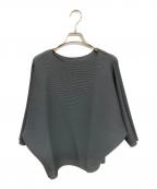 me ISSEY MIYAKEミーイッセイ ミヤケ）の古着「ドルマンスリーブ丸首七分袖」｜ネイビー