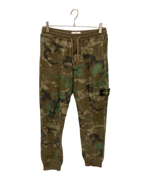 STONE ISLAND（ストーンアイランド）STONE ISLAND (ストーンアイランド) Supreme (シュプリーム) 14aw 迷彩スウェットパンツ カーキ サイズ:Mの古着・服飾アイテム
