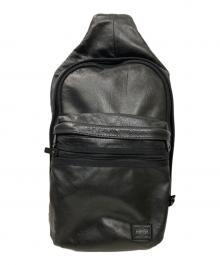 PORTER（ポーター）の古着「アルーフ SLING SHOULDER BAG / レザーボディバッグ」