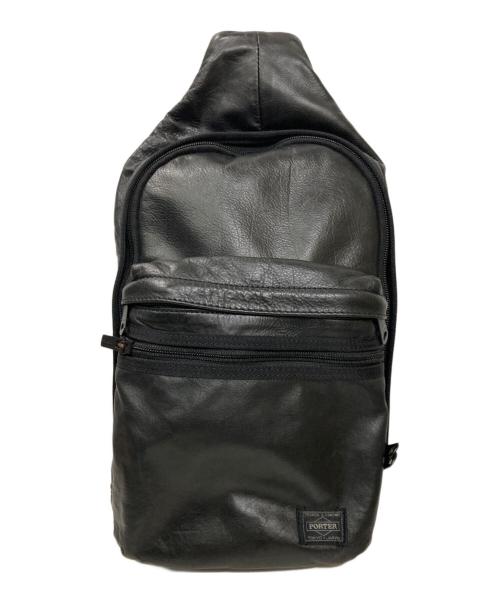 PORTER（ポーター）PORTER (ポーター) アルーフ SLING SHOULDER BAG / レザーボディバッグの古着・服飾アイテム