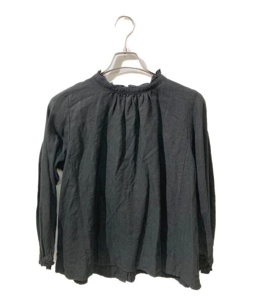 nest Robe（ネストローブ）nest Robe (ネストローブ) リネンフリルカラーブラウス ブラック サイズ:なしの古着・服飾アイテム