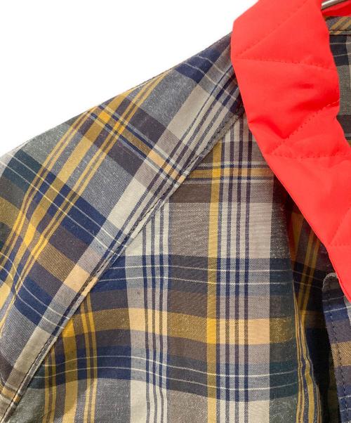 kolor/BEACON（カラービーコン）kolor/BEACON (カラービーコン) ナイロンリネンチェックジャケット ネイビー×イエロー サイズ:2の古着・服飾アイテム