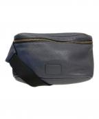 COACHコーチ）の古着「レザーウエストポーチ」｜ネイビー