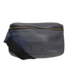 COACH（コーチ）の古着「レザーウエストポーチ」｜ネイビー