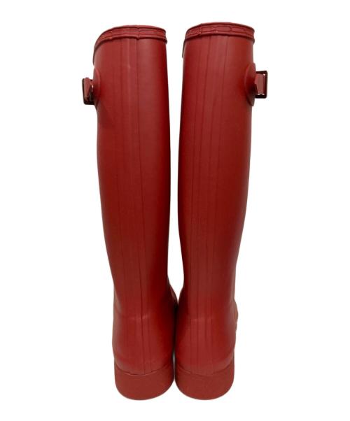 HUNTER（ハンター）HUNTER (ハンター) ロングレインブーツ レッド サイズ:24cmの古着・服飾アイテム