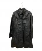 BALMAINバルマン）の古着「レザーコート」｜ブラック