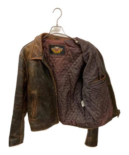 HARLEY-DAVIDSON（ハーレーダビッドソン）HARLEY-DAVIDSON (ハーレーダビッドソン) レザージャケット ブラウン サイズ:Lの古着・服飾アイテム
