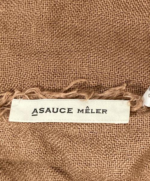 ASAUCE MELER（アソースメレ）ASAUCE MELER (アソースメレ) リネンストール ベージュの古着・服飾アイテム