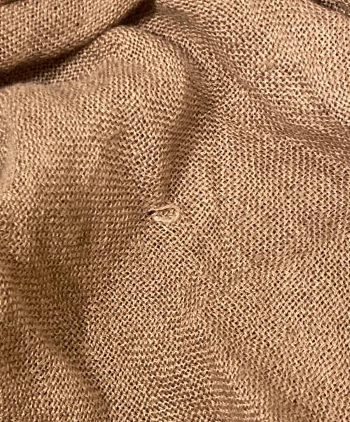 ASAUCE MELER（アソースメレ）ASAUCE MELER (アソースメレ) リネンストール ベージュの古着・服飾アイテム