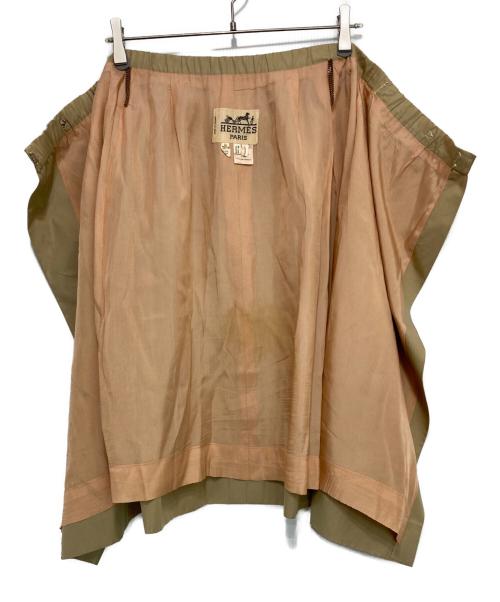 HERMES（エルメス）HERMES (エルメス) ヴィンテージベルト装飾ラップスカート ベージュ サイズ:36の古着・服飾アイテム