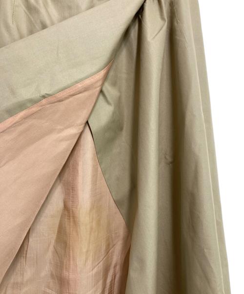 HERMES（エルメス）HERMES (エルメス) ヴィンテージベルト装飾ラップスカート ベージュ サイズ:36の古着・服飾アイテム