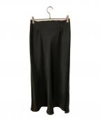 IENAイエナ）の古着「ダブルサテンスカート」｜ブラック