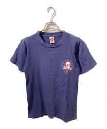 powell peralta（パウエルペラルタ）の古着「80's覗きボーンズプリントTシャツ」｜ネイビー