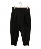 Dulcamaraドゥルカマラ）の古着「よそいきウールタックパンツ」｜ブラック