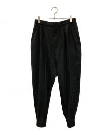 Dulcamara（ドゥルカマラ）の古着「リネンタックイージーパンツ」｜ブラック