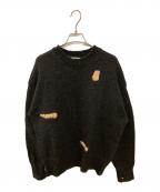 refomedリフォメッド）の古着「GRANNY REPAIR KNIT SWEATER」｜グレー