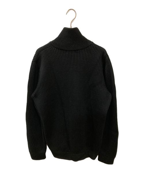 INTERIM（インテリム）INTERIM (インテリム) ハンドフレーム ドライバーズニット /  HAND FRAMED DRIVERS ZIP KNIT ブラック サイズ:4の古着・服飾アイテム