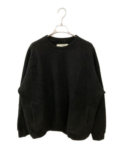 gold（ゴールド）gold (ゴールド) SUPER 140'S WOOL FLEECE RAGLAN CREW NECK SHIRT ブラック サイズ:Lの古着・服飾アイテム