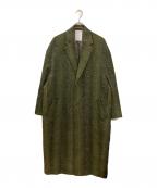 Mr.Gentlemanミスタージェントルマン）の古着「パイソン柄チェスターコート」｜カーキ