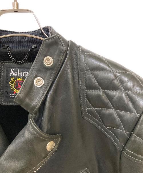 Schott（ショット）Schott (ショット) スカルスタッズ キルテッドパッドライダース ブラック サイズ:Lの古着・服飾アイテム