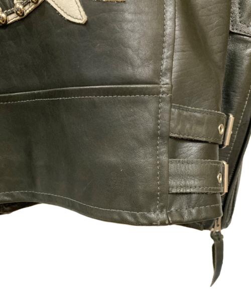 Schott（ショット）Schott (ショット) スカルスタッズ キルテッドパッドライダース ブラック サイズ:Lの古着・服飾アイテム