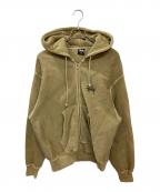 stussyステューシー）の古着「製品染ジップパーカー」｜グリーン
