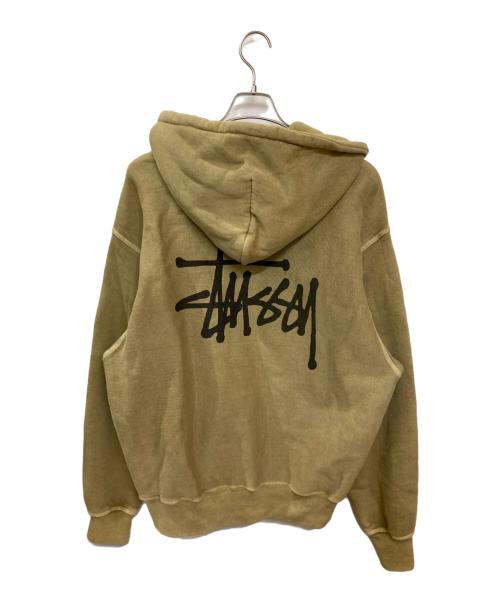 stussy（ステューシー）stussy (ステューシー) 製品染ジップパーカー グリーン サイズ:Lの古着・服飾アイテム