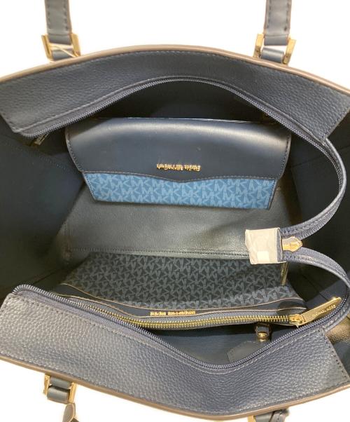 MICHAEL KORS（マイケル・コース）MICHAEL KORS (マイケル・コース) トートバッグ ネイビーの古着・服飾アイテム