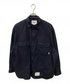 WTAPSダブルタップス）の古着「LS / PLRA. TWILL. TEXTILE」｜ネイビー