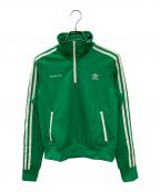 adidas×Sporty & Richアディダス×スポーティーアンドリッチ）の古着「ハーフジップトラックジャケット」｜グリーン