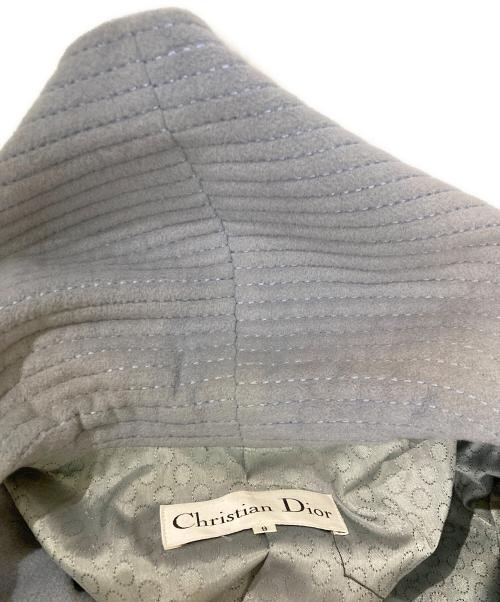 Christian Dior（クリスチャン ディオール）Christian Dior (クリスチャン ディオール) ヴィンテージショールカラーコート ブルー サイズ:9の古着・服飾アイテム