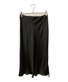 IENA（イエナ）の古着「ダブルサテンスカート」｜ブラック