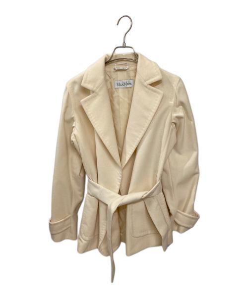MaxMara（マックスマーラ）MaxMara (マックスマーラ) ヴァージンウールガウンジャケット アイボリー サイズ:38の古着・服飾アイテム