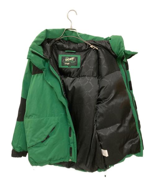 Schott（ショット）Schott (ショット) ダウンジャケット ブラック×グリーン サイズ:Lの古着・服飾アイテム