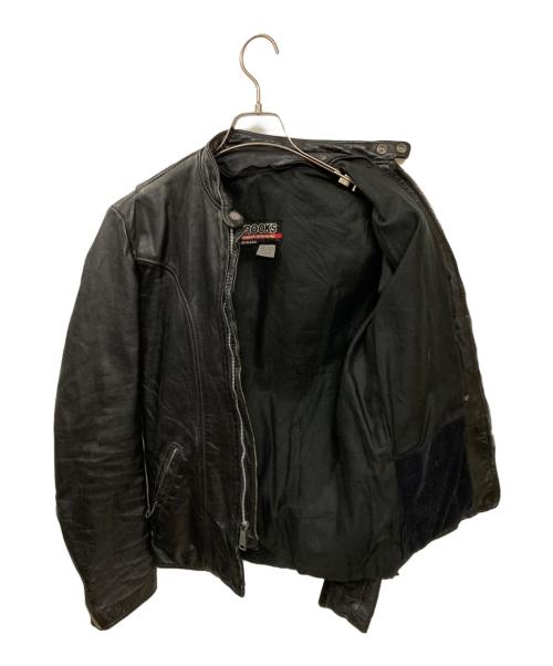 BROOKS（ブルックス）BROOKS (ブルックス) シングルライダースジャケット ブラック サイズ:不明(実寸サイズをご確認ください)の古着・服飾アイテム