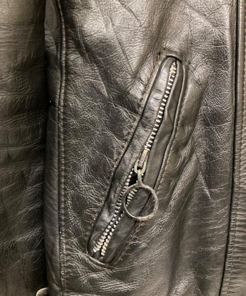 BROOKS（ブルックス）BROOKS (ブルックス) シングルライダースジャケット ブラック サイズ:不明(実寸サイズをご確認ください)の古着・服飾アイテム