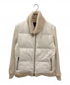 1piu1uguale3×EMMETIウノピュウノウグァーレトレ×エンメティ）の古着「RIB SLEEVE MOUTON STAND」｜アイボリー