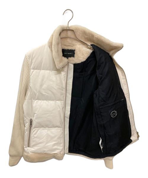 1piu1uguale3（ウノピュウノウグァーレトレ）1piu1uguale3 (ウノピュウノウグァーレトレ) EMMETI (エンメティ) RIB SLEEVE MOUTON STAND アイボリー サイズ:5の古着・服飾アイテム