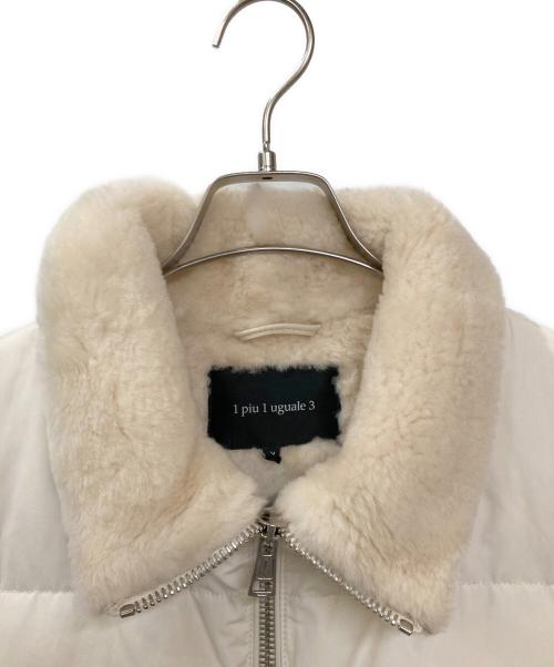 1piu1uguale3（ウノピュウノウグァーレトレ）1piu1uguale3 (ウノピュウノウグァーレトレ) EMMETI (エンメティ) RIB SLEEVE MOUTON STAND アイボリー サイズ:5の古着・服飾アイテム