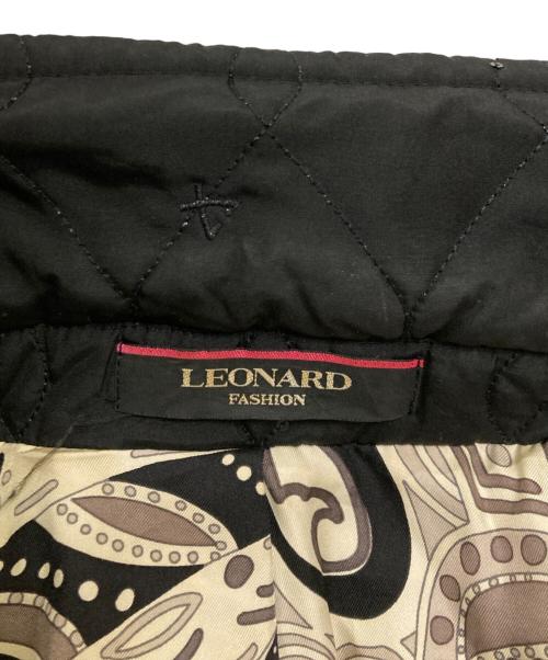LEONARD（レオナール）LEONARD (レオナール) 総柄使いキルティングコート ブラック サイズ:42の古着・服飾アイテム