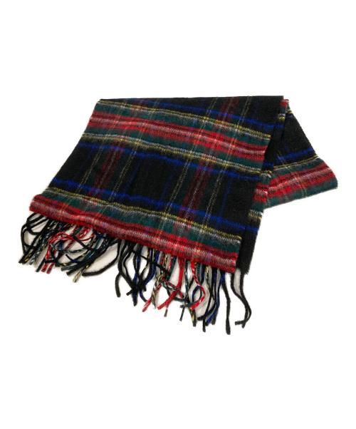 JOHNSTONS OF ELGIN（ジョンストンズオブエルガン）JOHNSTONS OF ELGIN (ジョンストンズオブエルガン) カシミヤマフラー レッド×ブラックの古着・服飾アイテム