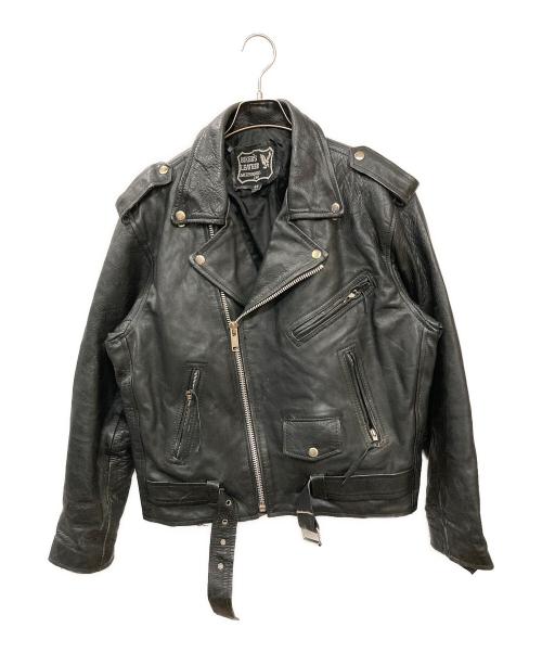 BIKER'S LEATHER（バイカーレザー）BIKER'S LEATHER (バイカーレザー) 古着ダブルライダースジャケット ブラック サイズ:44の古着・服飾アイテム