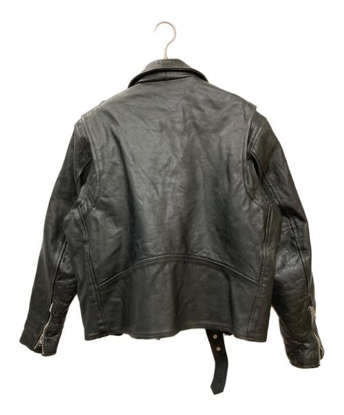 BIKER'S LEATHER（バイカーレザー）BIKER'S LEATHER (バイカーレザー) 古着ダブルライダースジャケット ブラック サイズ:44の古着・服飾アイテム